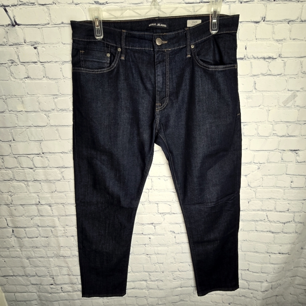 Mavi Zach Straight Leg Men's Dark Blue Jeans Size 36x32
